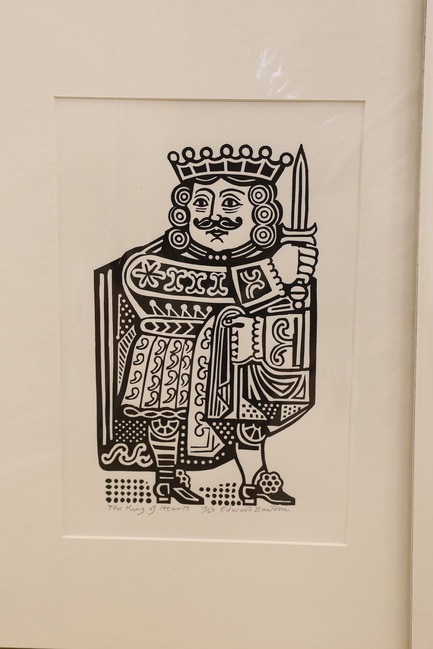 Edward Bawden C.B.E., R.A. (1903-1989), pair of woodblock prints, Jack of Hearts and the King of Hearts, signed in pencil, 19/25 and 22/25, 32 x 21cm, unframed